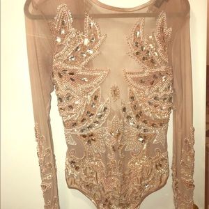 A Star Is Born Embellished Bodysuit